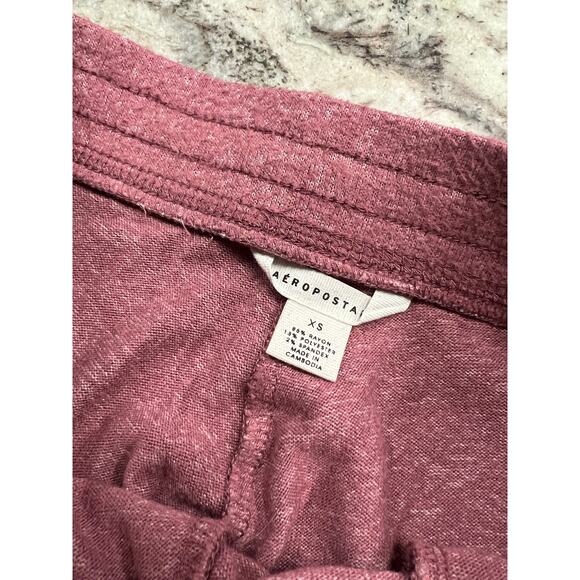Aeropostale Butter Soft Mauve Fleece Joggers Size XS - Picture 3 of 3